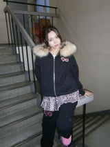 90 Logo Far Zip Hoodie【9090girl】