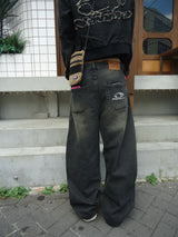 Heisei Logo Buggy Ballon Denim Pants