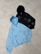 Bullet Logo Rhinestone Allover Hoodie