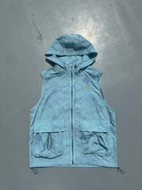 タイダイフード付きナイロンベスト