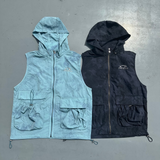 タイダイフード付きナイロンベスト