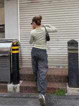 eyelet long sleeve tee