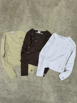 eyelet long sleeve tee