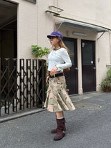 asymmetry midi skirt