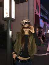 Faux Fur Hood Vest
