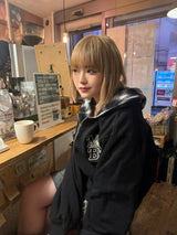 リバーシブルジップフーディー