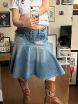 asymmetry midi skirt