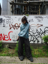 タイダイフード付きナイロンベスト