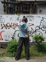 タイダイフード付きナイロンベスト