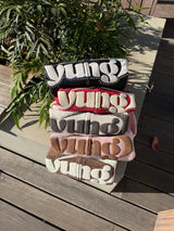 yung 로고 라메 몰 지퍼 후디