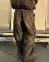 genzai寬鬆的牛仔貨物褲