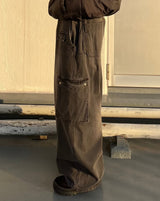 genzai寬鬆的牛仔貨物褲