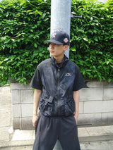 タイダイフード付きナイロンベスト