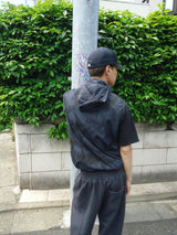 タイダイフード付きナイロンベスト