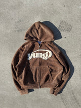 yung 로고 라메 몰 지퍼 후디