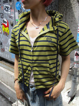 Assort Short sleeve zip hoodie