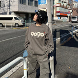 9090 OG徽標緞面Crewneck汗水(輕)