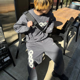 9090 OG LOGO SATIN SWEAT PANTS (Light)