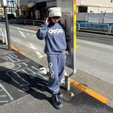 9090 OG徽標緞面Crewneck汗水(輕)