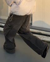 genzai寬鬆的牛仔貨物褲