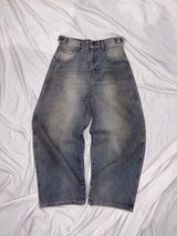 Ninety Girl Logo Glitter Buggy Denim Pants