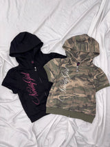 Ninety Girl Short Sleeve Zip Hoodie