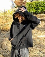 心紋身拉鍊連帽衫