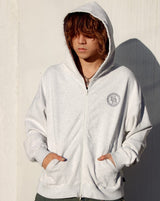 心紋身拉鍊連帽衫