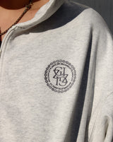 心紋身拉鍊連帽衫