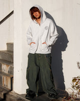 心紋身拉鍊連帽衫