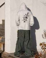 心紋身拉鍊連帽衫