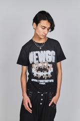 Rhinestone devil fade TEE