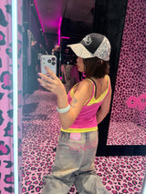 Ninety Girl Logo Glitter Buggy Denim Pants