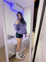 emboss heart logo hoodie