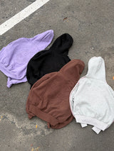 emboss heart logo hoodie