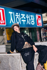 90 Logo Glitter Light Sweat Pants 【9090girl】