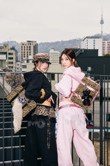 90 Logo Glitter Light Sweat Pants 【9090girl】