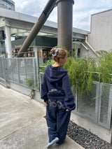 90 Logo Flower Zip Hoodie