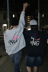 親吻完整的拉鍊連帽衫