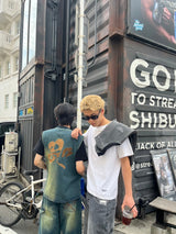 三葉草徽標牛仔布背心