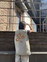 三葉草徽標牛仔布背心