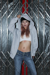 親吻完整的拉鍊連帽衫