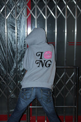 親吻完整的拉鍊連帽衫