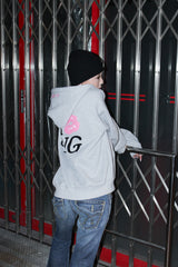 親吻完整的拉鍊連帽衫