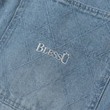 BU DIAMOND STITCH BAGGY DENIM PANTS