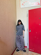 國王徽標色素polo襯衫