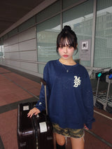 chain embroidery glitter sweat