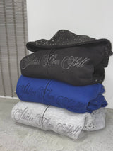 rhinestone scattered zip hoodie