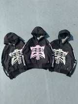 Bone Rigid Denim Zip Hoodie