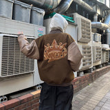 킹 로고 클래식 스타디움 재킷